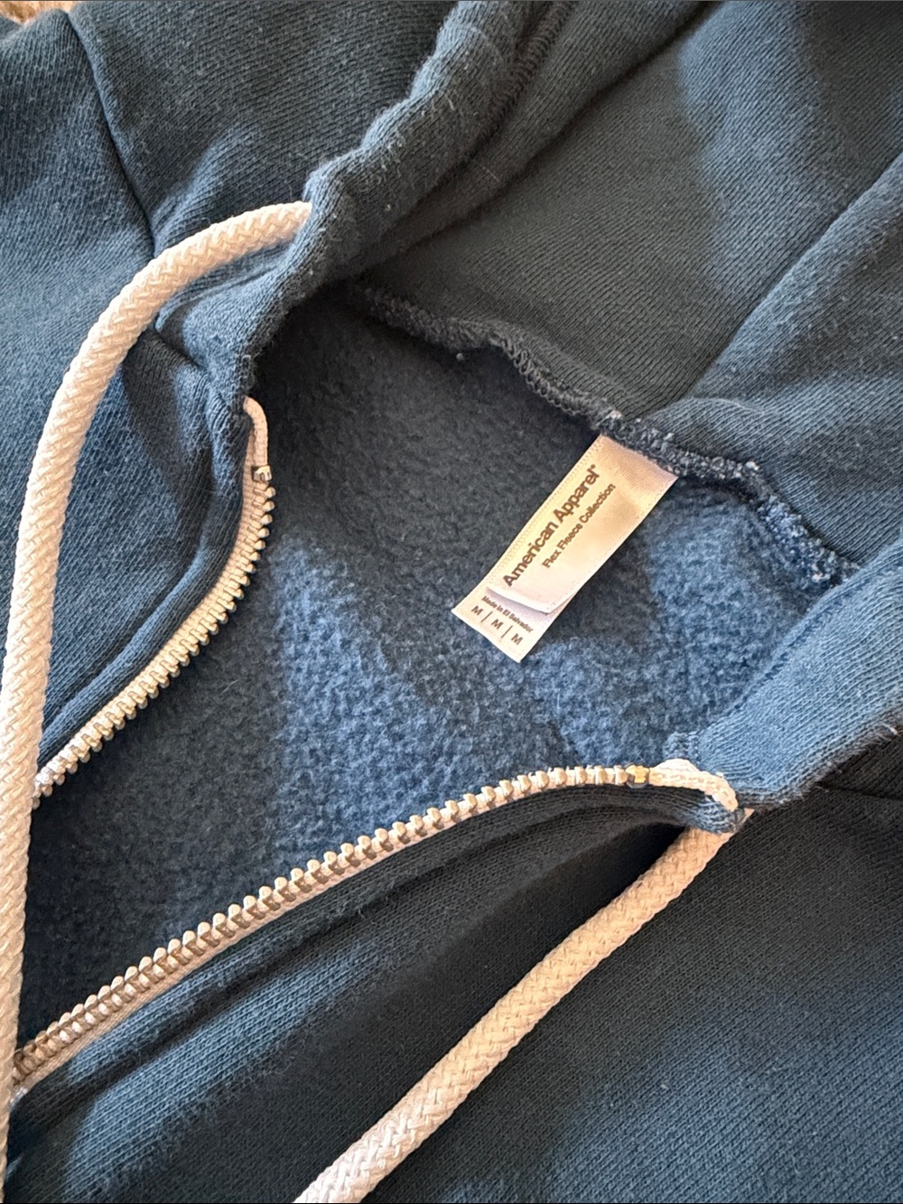 American Apparel Y2K style hoodie - Teal Blue - Picture 2 of 2